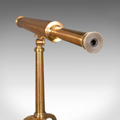 fig 7. Antique Library Telescope, English, Brass, Astronomical, Dollond, Late Victorian