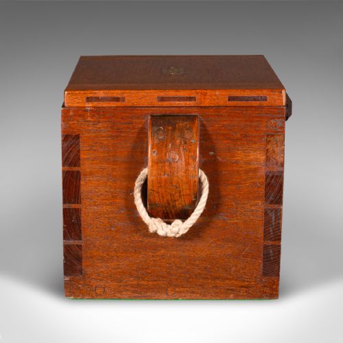 ANTIQUE STORAGE BOX ENGLISH WALNUT FIRESIDE BIN MILITARY SEAT VICTORIAN - ADDITIONAL PHOTO 4
