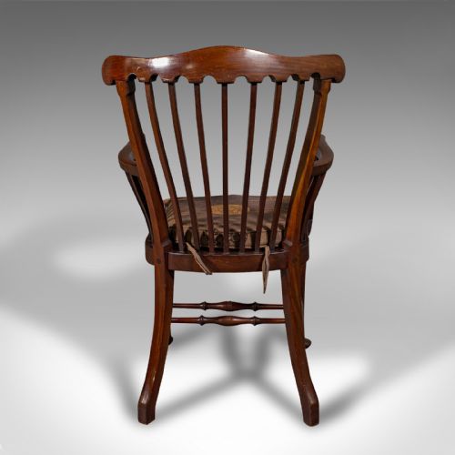ANTIQUE CLERIC'S ARMCHAIR ENGLISH ELBOW CHAIR GEORGIAN REVIVAL VICTORIAN - ADDITIONAL PHOTO 4