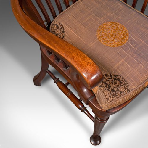 ANTIQUE CLERIC'S ARMCHAIR ENGLISH ELBOW CHAIR GEORGIAN REVIVAL VICTORIAN - ADDITIONAL PHOTO 5