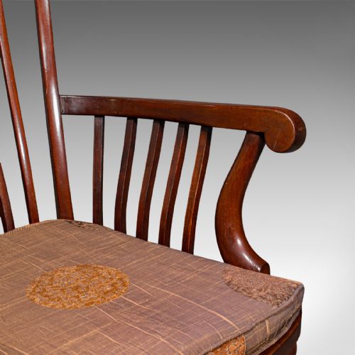 ANTIQUE CLERIC'S ARMCHAIR ENGLISH ELBOW CHAIR GEORGIAN REVIVAL VICTORIAN - ADDITIONAL PHOTO 7