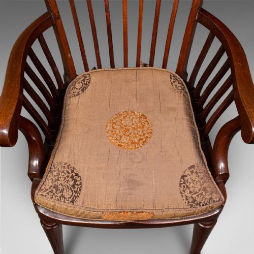 ANTIQUE CLERIC'S ARMCHAIR ENGLISH ELBOW CHAIR GEORGIAN REVIVAL VICTORIAN - ADDITIONAL PHOTO 9