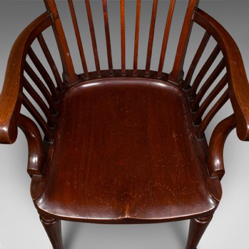 ANTIQUE CLERIC'S ARMCHAIR ENGLISH ELBOW CHAIR GEORGIAN REVIVAL VICTORIAN - ADDITIONAL PHOTO 10