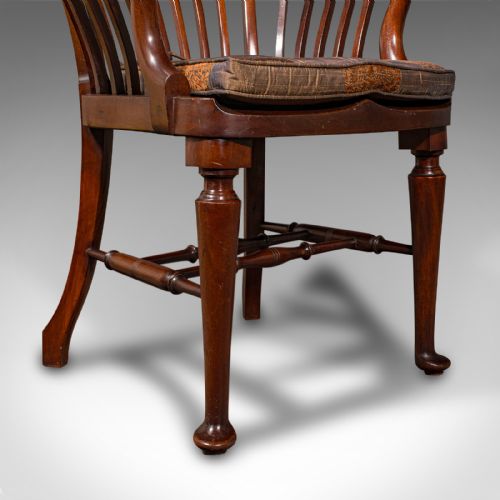 ANTIQUE CLERIC'S ARMCHAIR ENGLISH ELBOW CHAIR GEORGIAN REVIVAL VICTORIAN - ADDITIONAL PHOTO 11