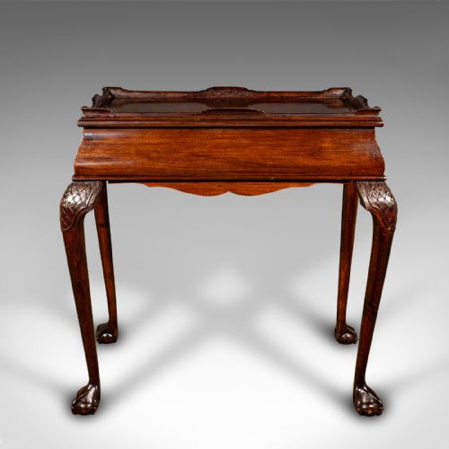 ANTIQUE SILVER DISPLAY TABLE ENGLISH WALNUT GEORGIAN REVIVAL LATE VICTORIAN - ADDITIONAL PHOTO 5
