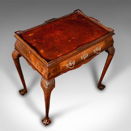 ANTIQUE SILVER DISPLAY TABLE ENGLISH WALNUT GEORGIAN REVIVAL LATE VICTORIAN - ADDITIONAL PHOTO 6