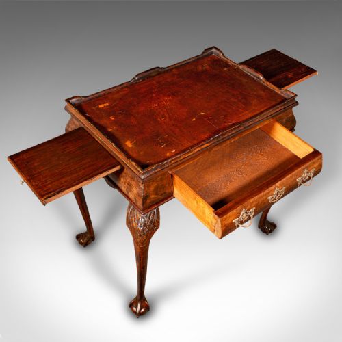 ANTIQUE SILVER DISPLAY TABLE ENGLISH WALNUT GEORGIAN REVIVAL LATE VICTORIAN - ADDITIONAL PHOTO 7