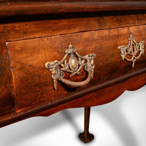 ANTIQUE SILVER DISPLAY TABLE ENGLISH WALNUT GEORGIAN REVIVAL LATE VICTORIAN - ADDITIONAL PHOTO 8