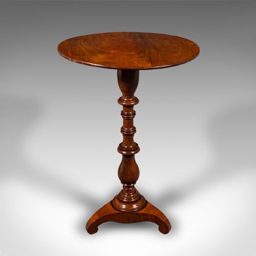 fig 1. Small Antique Lamp Table, English, Flame, Wine, Occasional, Regency, Circa 1820