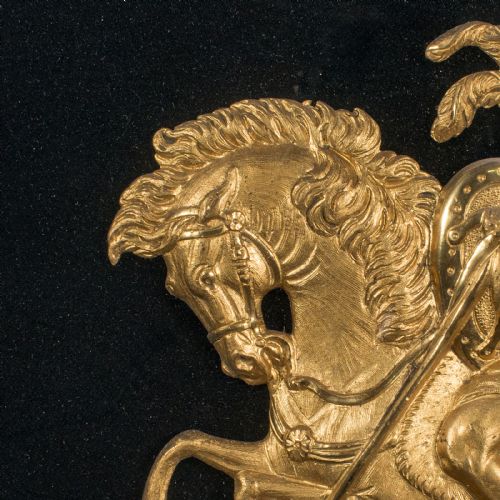 fig 4. Antique George & The Dragon Display Plaque, English, Decorative Relief, Regency