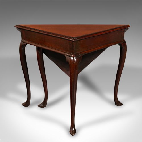 ANTIQUE SUPPER TABLE ENGLISH FOLDING OCCASIONAL DISPLAY GEORGIAN C1770 - ADDITIONAL PHOTO 2