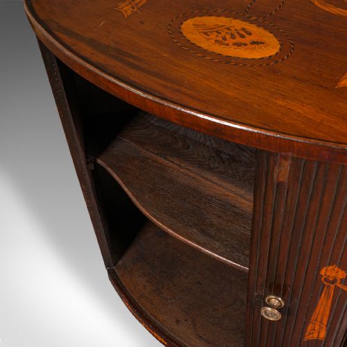 ANTIQUE TAMBOUR CORNER CABINET DUTCH WALNUT CUPBOARD GEORGIAN CIRCA 1800 - ADDITIONAL PHOTO 8