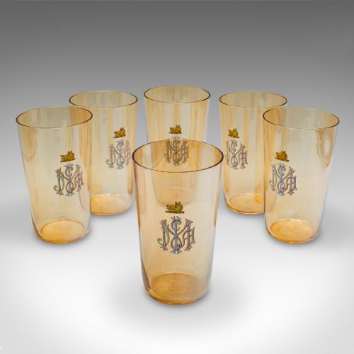 ANTIQUE SUMMER GARDEN PARTY SERVICE AUSTRIAN GLASS TABLEWARE SET VICTORIAN - ADDITIONAL PHOTO 3