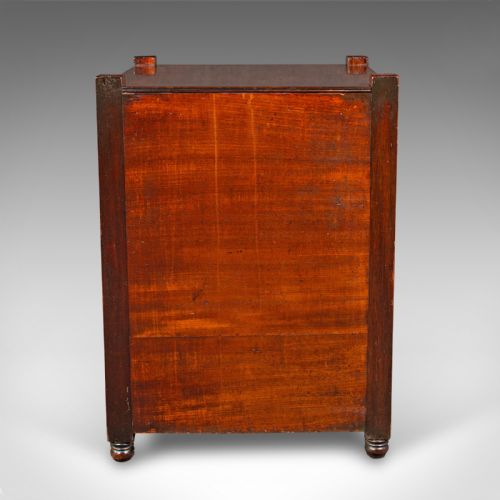 ANTIQUE GENTLEMAN'S NIGHTSTAND ENGLISH BEDSIDE CHEST OF DRAWERS GEORGIAN - ADDITIONAL PHOTO 3