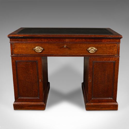 fig 3. Antique Architect's Desk, English, Adjustable, Draughtsman, Pedestal, Georgian