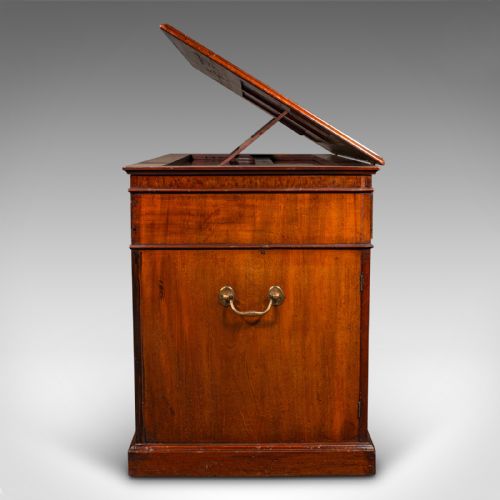 fig 4. Antique Architect's Desk, English, Adjustable, Draughtsman, Pedestal, Georgian