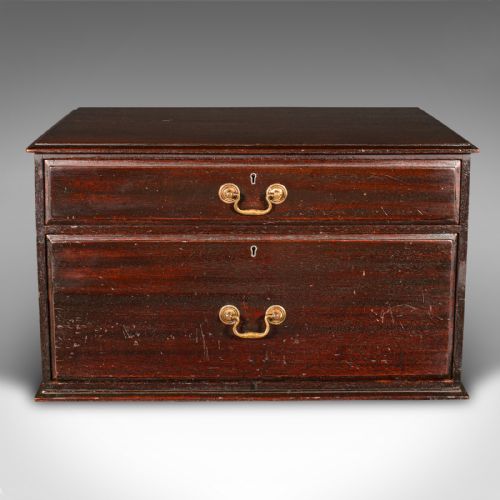 ANTIQUE WATCHMAKER'S CABINET ENGLISH TABLETOP WORK CHEST VICTORIAN C1860 - ADDITIONAL PHOTO 1
