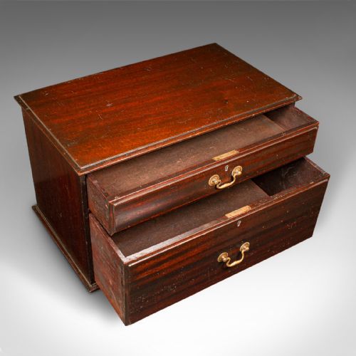 ANTIQUE WATCHMAKER'S CABINET ENGLISH TABLETOP WORK CHEST VICTORIAN C1860 - ADDITIONAL PHOTO 6