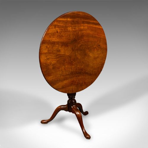 ANTIQUE TILT TOP TABLE ENGLISH OCCASIONAL BIRDCAGE MOUNT GEORGIAN C1750 - ADDITIONAL PHOTO 1