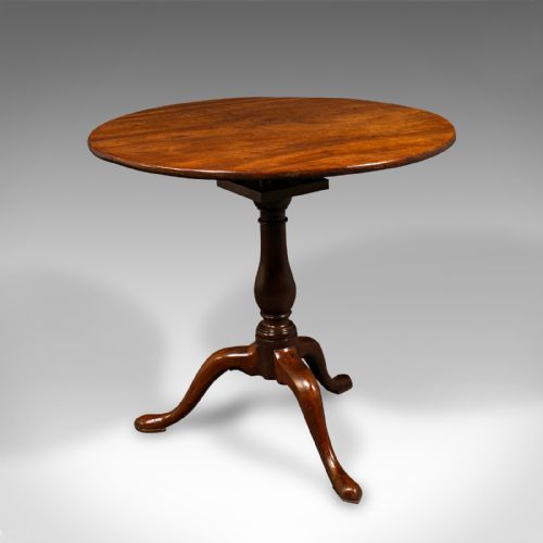 ANTIQUE TILT TOP TABLE ENGLISH OCCASIONAL BIRDCAGE MOUNT GEORGIAN C1750 - ADDITIONAL PHOTO 2
