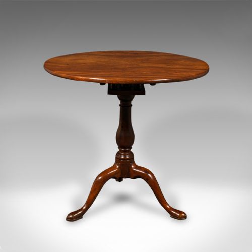 ANTIQUE TILT TOP TABLE ENGLISH OCCASIONAL BIRDCAGE MOUNT GEORGIAN C1750 - ADDITIONAL PHOTO 4