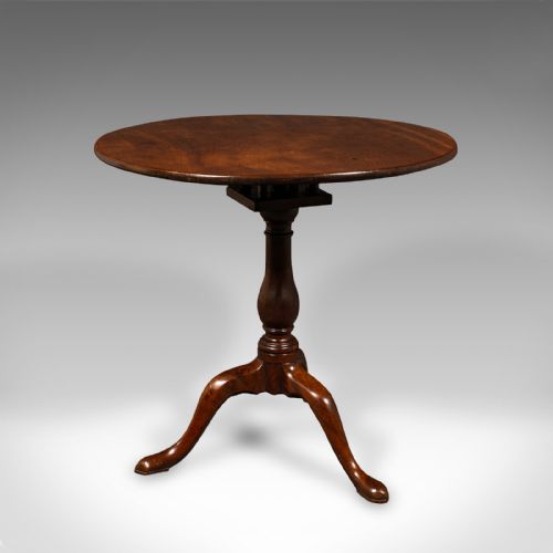 ANTIQUE TILT TOP TABLE ENGLISH OCCASIONAL BIRDCAGE MOUNT GEORGIAN C1750 - ADDITIONAL PHOTO 5