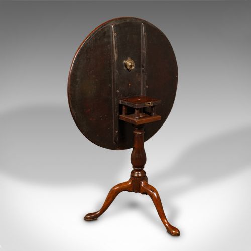 ANTIQUE TILT TOP TABLE ENGLISH OCCASIONAL BIRDCAGE MOUNT GEORGIAN C1750 - ADDITIONAL PHOTO 7