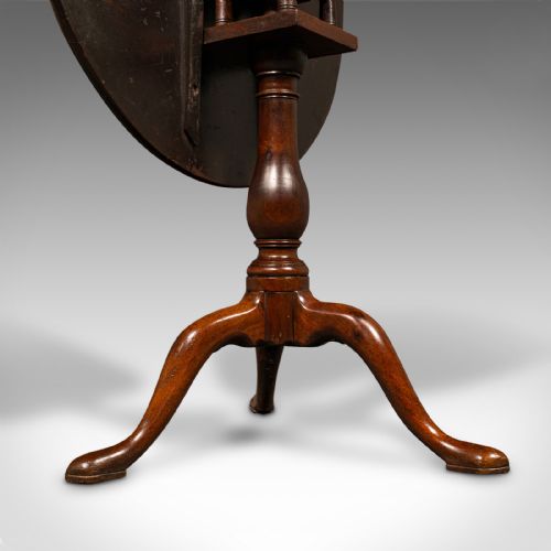 ANTIQUE TILT TOP TABLE ENGLISH OCCASIONAL BIRDCAGE MOUNT GEORGIAN C1750 - ADDITIONAL PHOTO 8