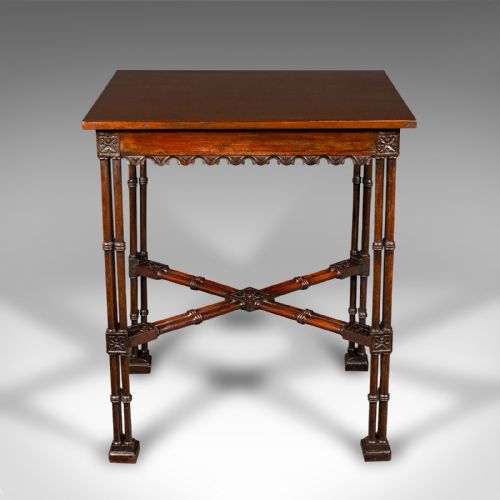 fig 1. Antique Side Table, English, Occasional, Chippendale Taste, Georgian, Circa 1800