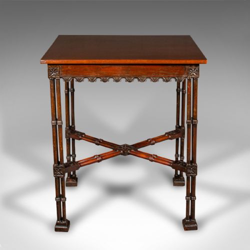 fig 4. Antique Side Table, English, Occasional, Chippendale Taste, Georgian, Circa 1800