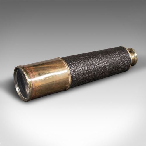 fig 1. Antique 5 Draw Telescope, English, Terrestrial, Broadhurst Clarkson, Edwardian