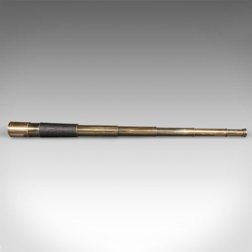 fig 3. Antique 5 Draw Telescope, English, Terrestrial, Broadhurst Clarkson, Edwardian