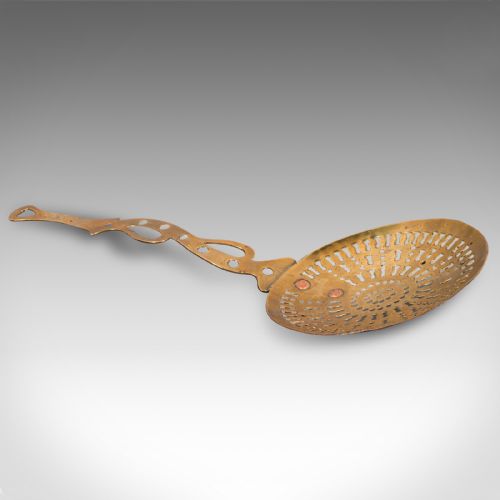 ANTIQUE FIRESIDE WARMER ENGLISH PIERCED BRASS FIREPLACE ACCESSORY GEORGIAN - ADDITIONAL PHOTO 6