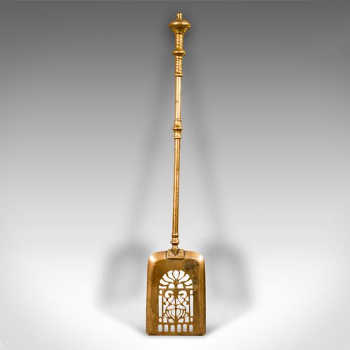 fig 3. Trio of Antique Fire Tools, English Brass, Companion Set, Georgian, Circa 1800