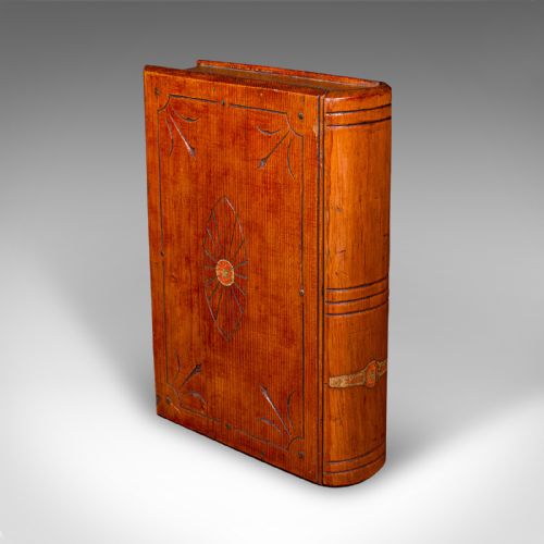 Antique Book Safe, Continental, Cedar, Disguise Volume Storage Box, Edwardian