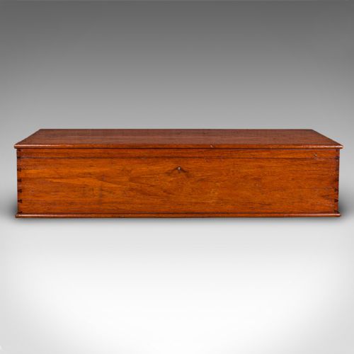 fig 2. Large Antique Under Bed Storage Chest, English, Walnut, Country House, Victorian