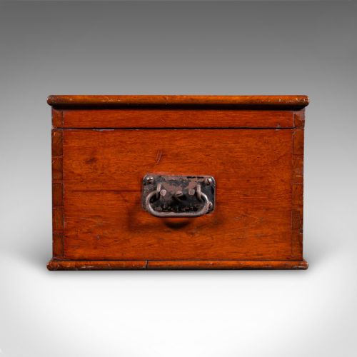 fig 4. Large Antique Under Bed Storage Chest, English, Walnut, Country House, Victorian