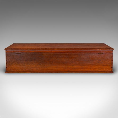 fig 5. Large Antique Under Bed Storage Chest, English, Walnut, Country House, Victorian