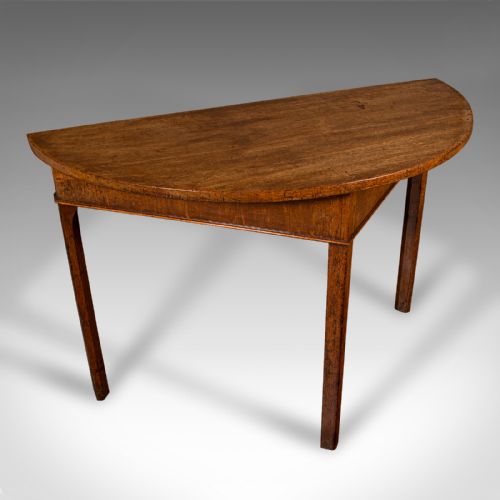 fig 2. Pair Of Antique Demi-Lune Tables, English, Occasional, Side, Georgian, C.1780