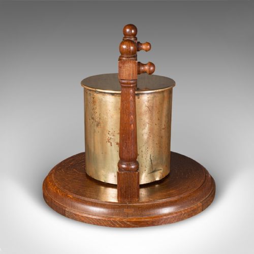 fig 3. Antique Regimental Gong, German, Brass Ordnance, Oak, First World War, C.1916