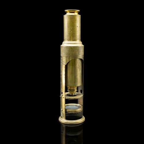fig 1. Antique Student's Field Microscope, English, Scientific Interest, Edwardian