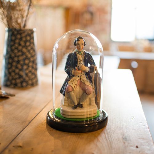 fig 1. Antique Showcase Dome, English Glass, Taxidermy, Display Case, Victorian, C.1900