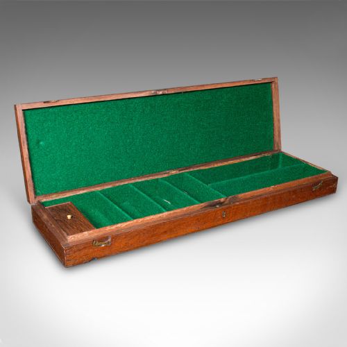 ANTIQUE COUNTRY HOUSE PARLOUR GAME CASE ENGLISH OAK ORGANISER BOX VICTORIAN - ADDITIONAL PHOTO 1