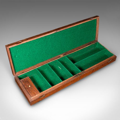 ANTIQUE COUNTRY HOUSE PARLOUR GAME CASE ENGLISH OAK ORGANISER BOX VICTORIAN - ADDITIONAL PHOTO 7