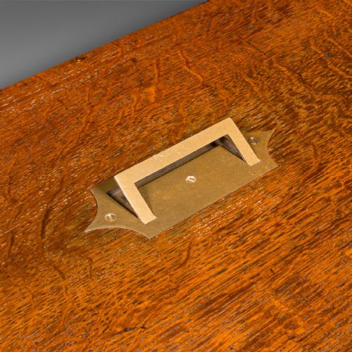 ANTIQUE COUNTRY HOUSE PARLOUR GAME CASE ENGLISH OAK ORGANISER BOX VICTORIAN - ADDITIONAL PHOTO 9