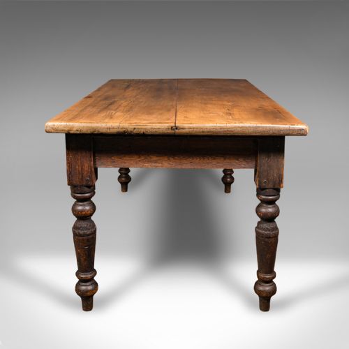 fig 2. Antique Plank Top Mill Table, English, Pine, Country House, Dining, Victorian