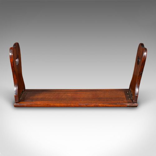 fig 3. Antique Novel Slide, English, Walnut, Brass Caps, Extending Book Rest, Victorian