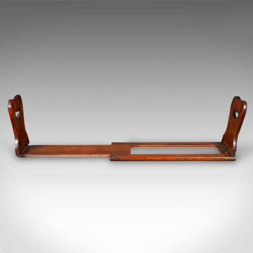fig 4. Antique Novel Slide, English, Walnut, Brass Caps, Extending Book Rest, Victorian