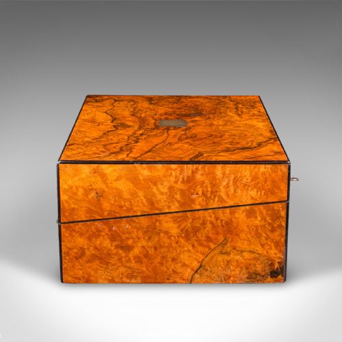 ANTIQUE GENTLEMAN'S WRITING SLOPE ENGLISH WALNUT CORRESPONDENCE BOX VICTORIAN - ADDITIONAL PHOTO 6