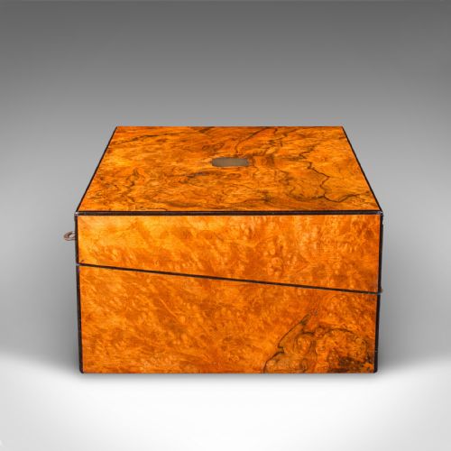 ANTIQUE GENTLEMAN'S WRITING SLOPE ENGLISH WALNUT CORRESPONDENCE BOX VICTORIAN - ADDITIONAL PHOTO 7